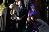 Weihnachten bei den Royals: Prinz William, Herzogin Kate, George, Charlotte und Prinzesin Anne vor der Kirche