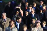 Weihnachten bei den Royals: Herzogin Kate, Prinz William, Prinz George, Prinz Charles und Prinzessin Eugenie gehen