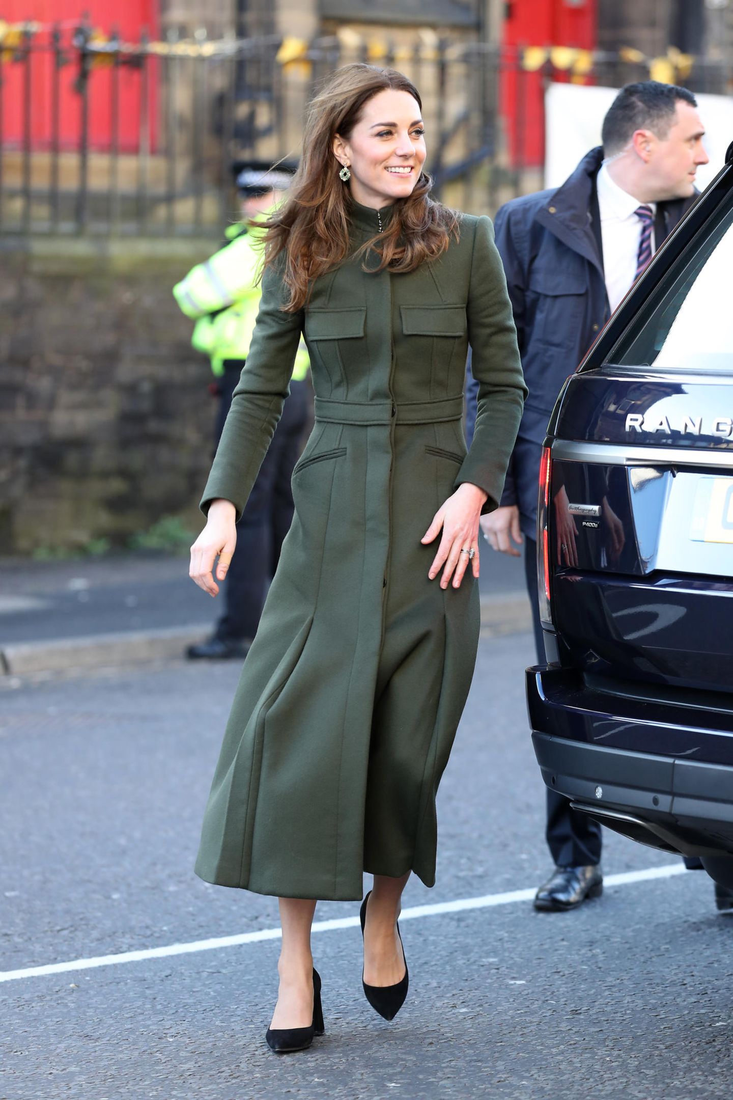 Herzogin Kate: im grünen Mantel