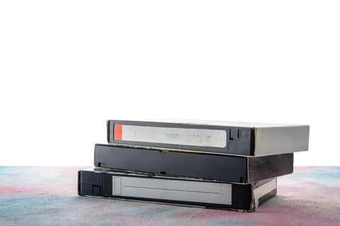 Stapel VHS-Kasetten