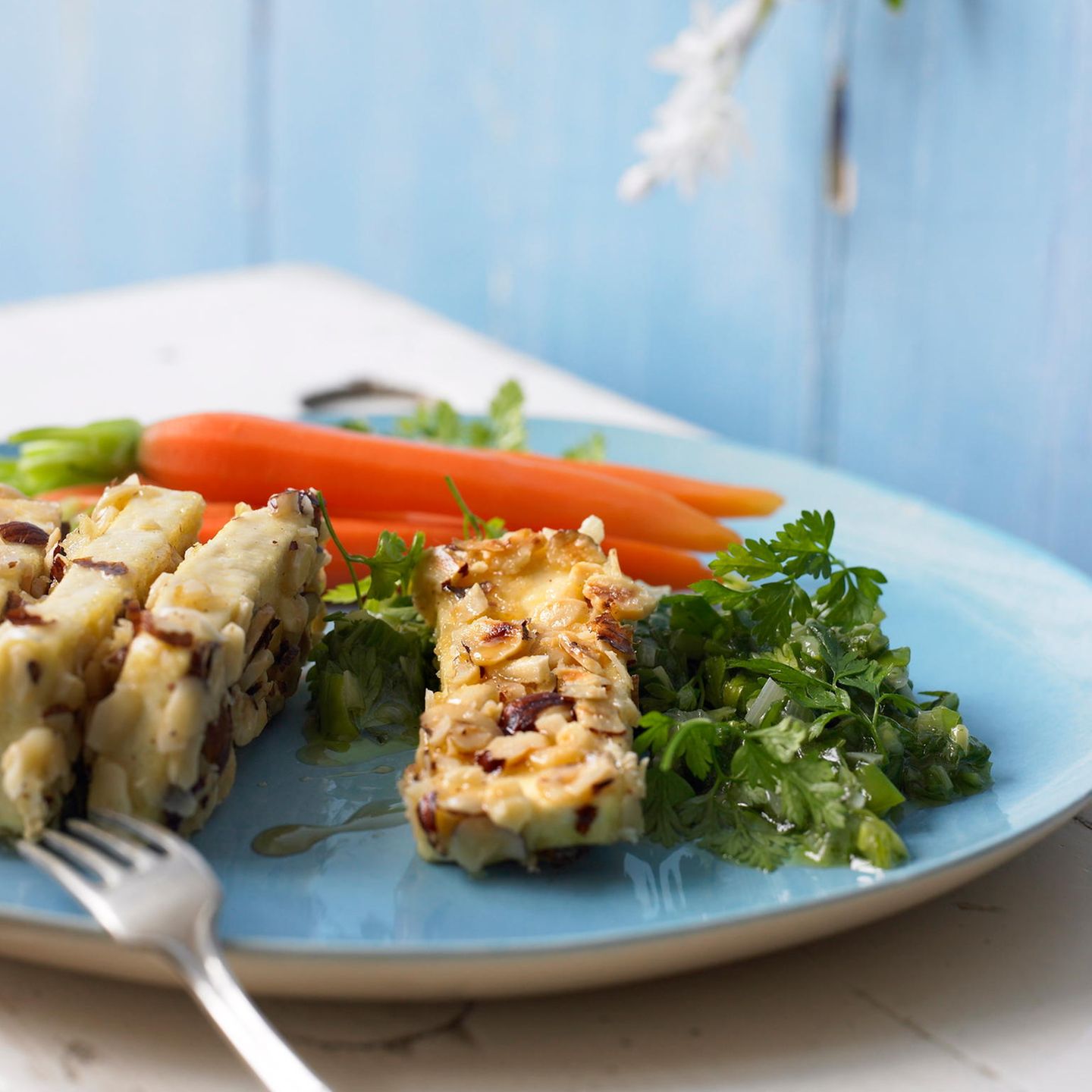 Tofu mit Lauchzwiebel-Salsa