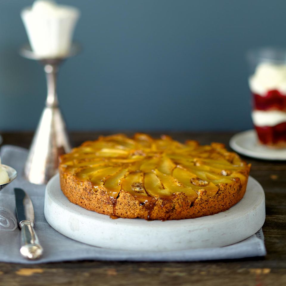 Birnen-Mohn-Kuchen "Upside-Down"