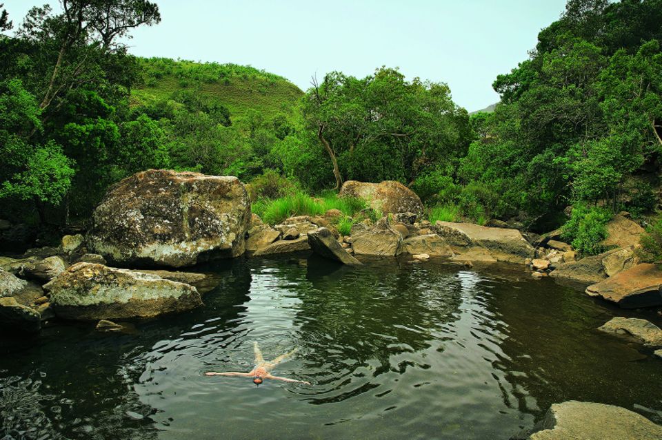 Drakensberge: Südafrika-Safari mal anders: Frau schwimmt in Wasserloch