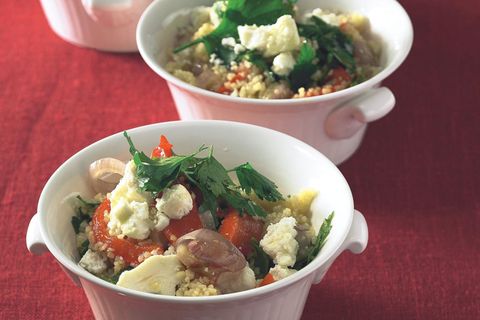 Paprika-Couscous-Salat mit Schafkäse
