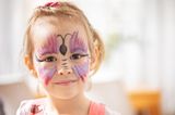 Kinder schminken: Vorlage für Schmetterling schminkeen