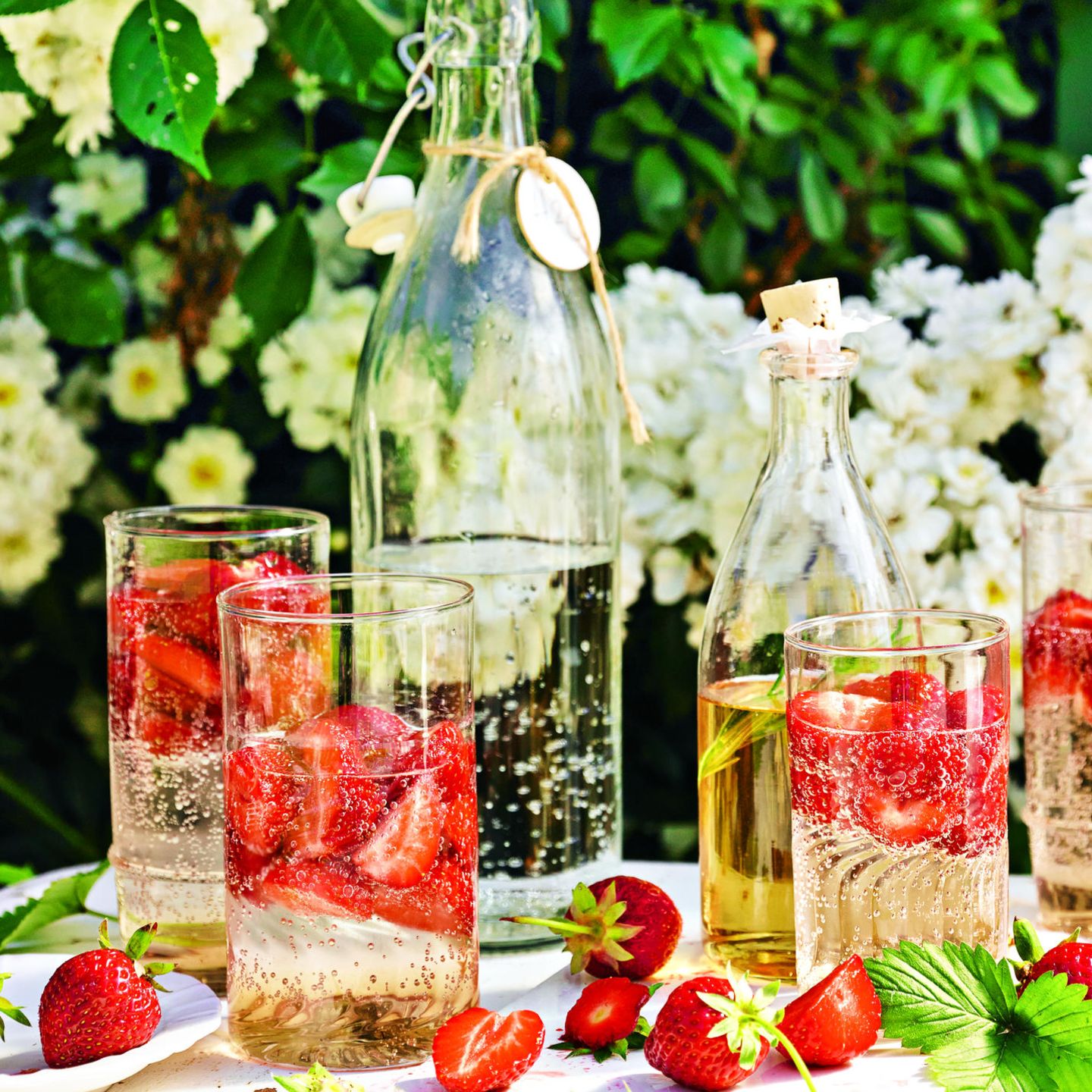 Erdbeeren mit Kräutersirup