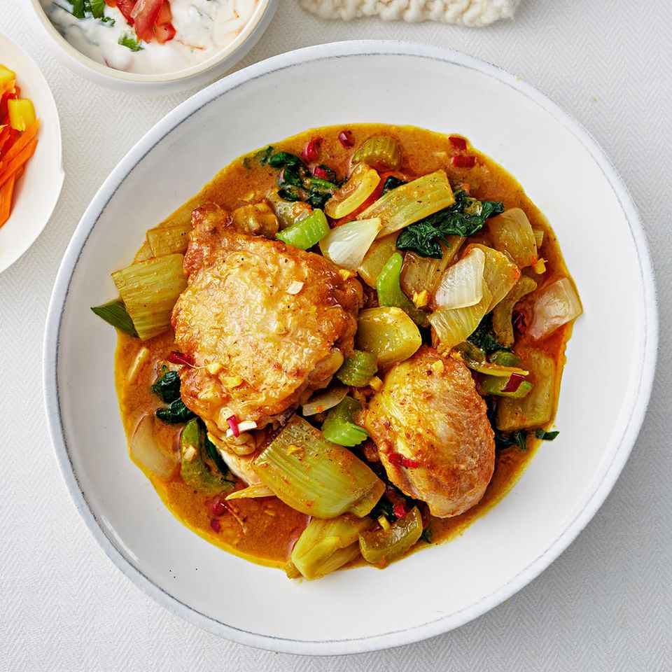 Limetten-Curry mit Huhn