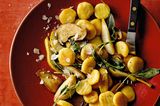Gnocchi mit Salbei, Pilzen und Kochbirnen