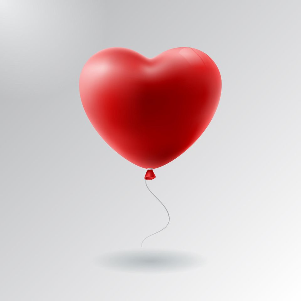Herzförmiger Ballon