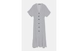 Midi-Polka-Dot-Kleid mit auffälligen Knöpfen von Zara