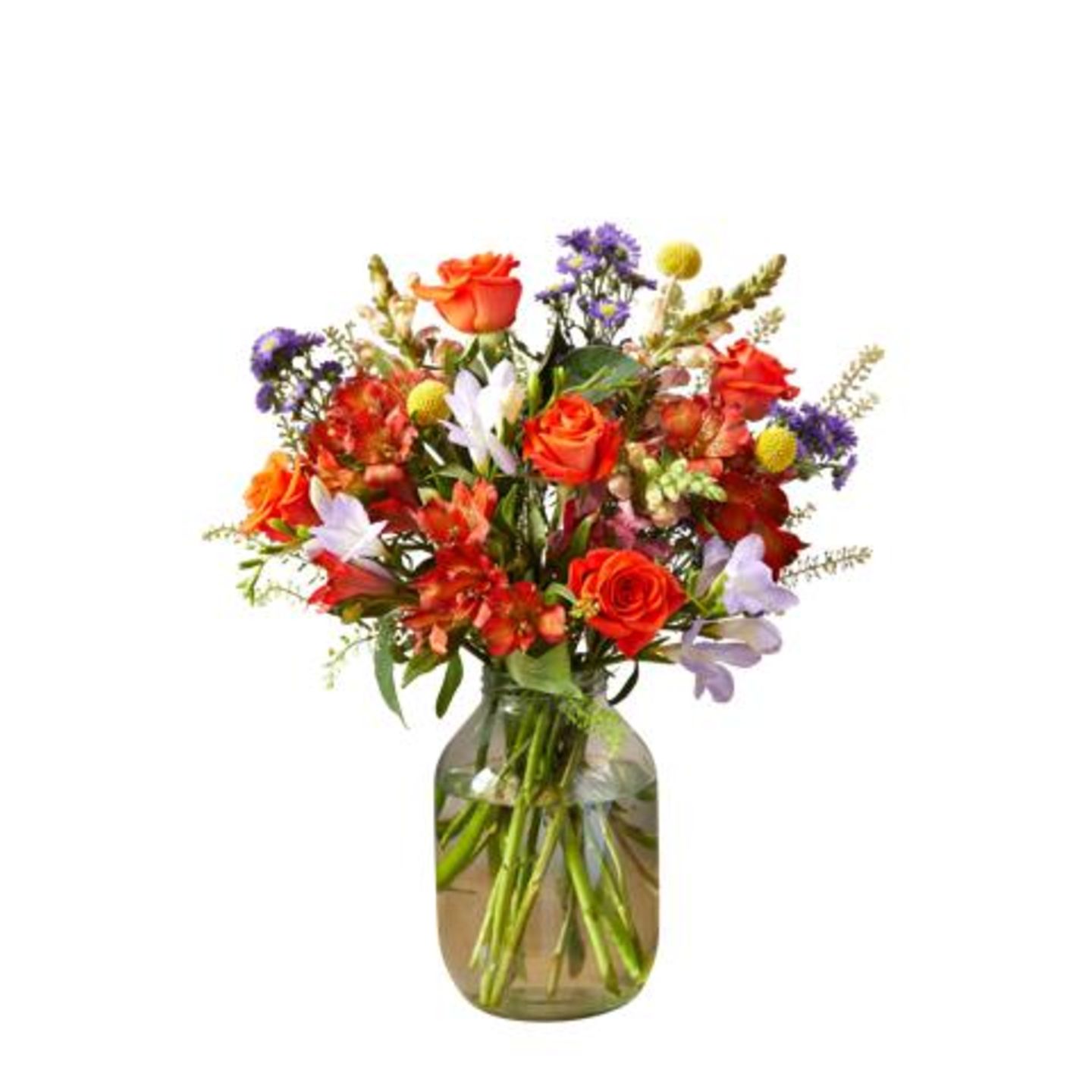 Blumen machen einfach alles besser. Und wer viel Zuhause ist, der kann den Strauß immerhin jeden Tag bewundern. Das ist doch eine Win-Win-Situation, oder?! Dieses wunderschöne Bouquet gibt's zum Beispiel im Geschenkset bei Bloom & Wild für rund 42 Euro.