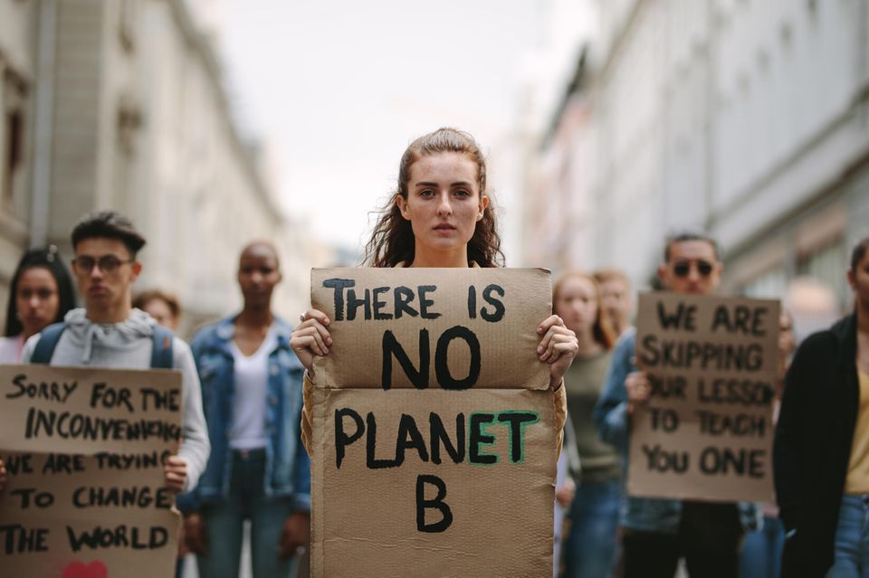 Umwelt schützen: Klimademonstration