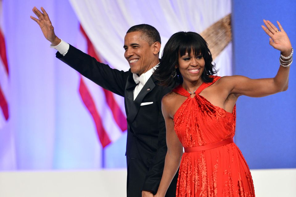 Oberarme Michelle Obama: MIchelle und Barrack Obama