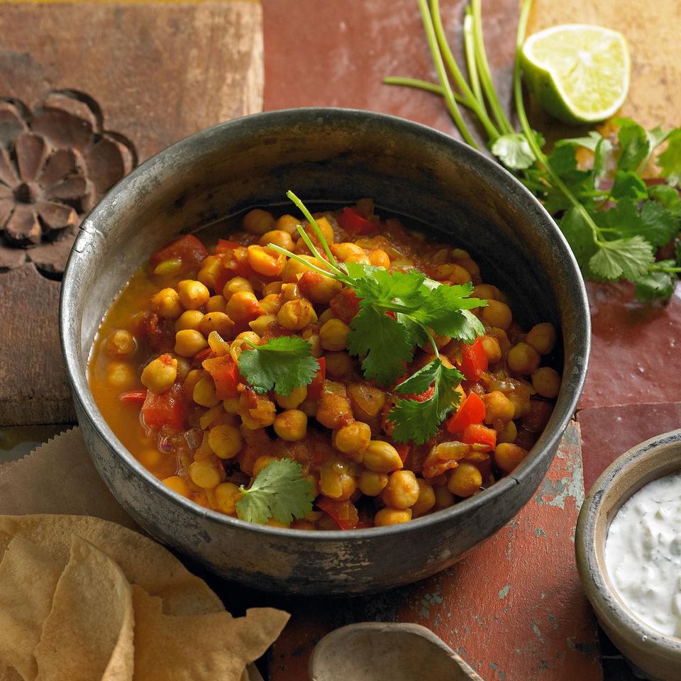 Kichererbsen-Rezepte: Kichererbsen-Curry mit Raita