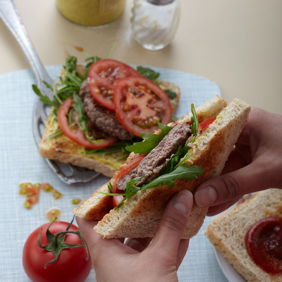 Burger-Salat-Sandwich