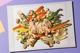Hähnchensalat mit Bohnen und Spargel