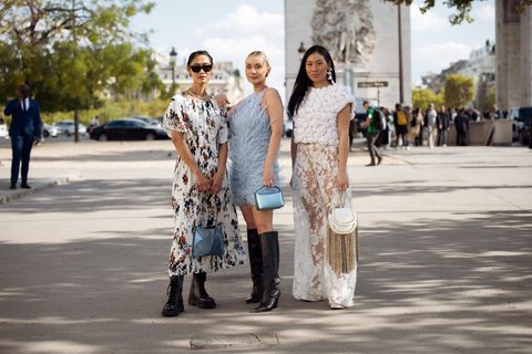 Influencer auf der Paris Fashion Week