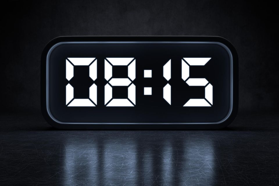 0815: Wecker mit Uhrzeit