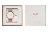 Warum sich nicht mal wieder selbst beschenken? Cluse versüßt uns den Juni mit neuen Geschenkboxen und einer Auswahl an coolen neuen Styles. Unser Favorit: Diese Uhr im Roségold-Look mit passendem Armband. Um 130 Euro.