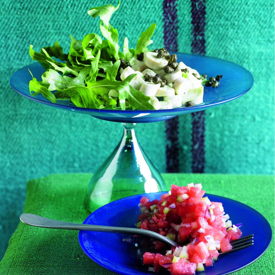 Wassermelonen-Tatar & Pulpo-Salat