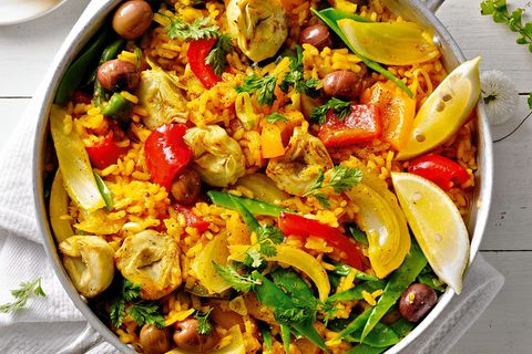 Reispfanne: Gemüse-Paella mit Artischocken