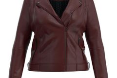 Rock your Curves by Angelina K. Leather jacket "loading =" lazy