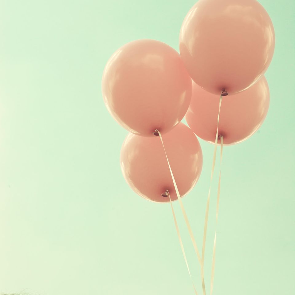 Kindergeburtstag: Vier Luftballons