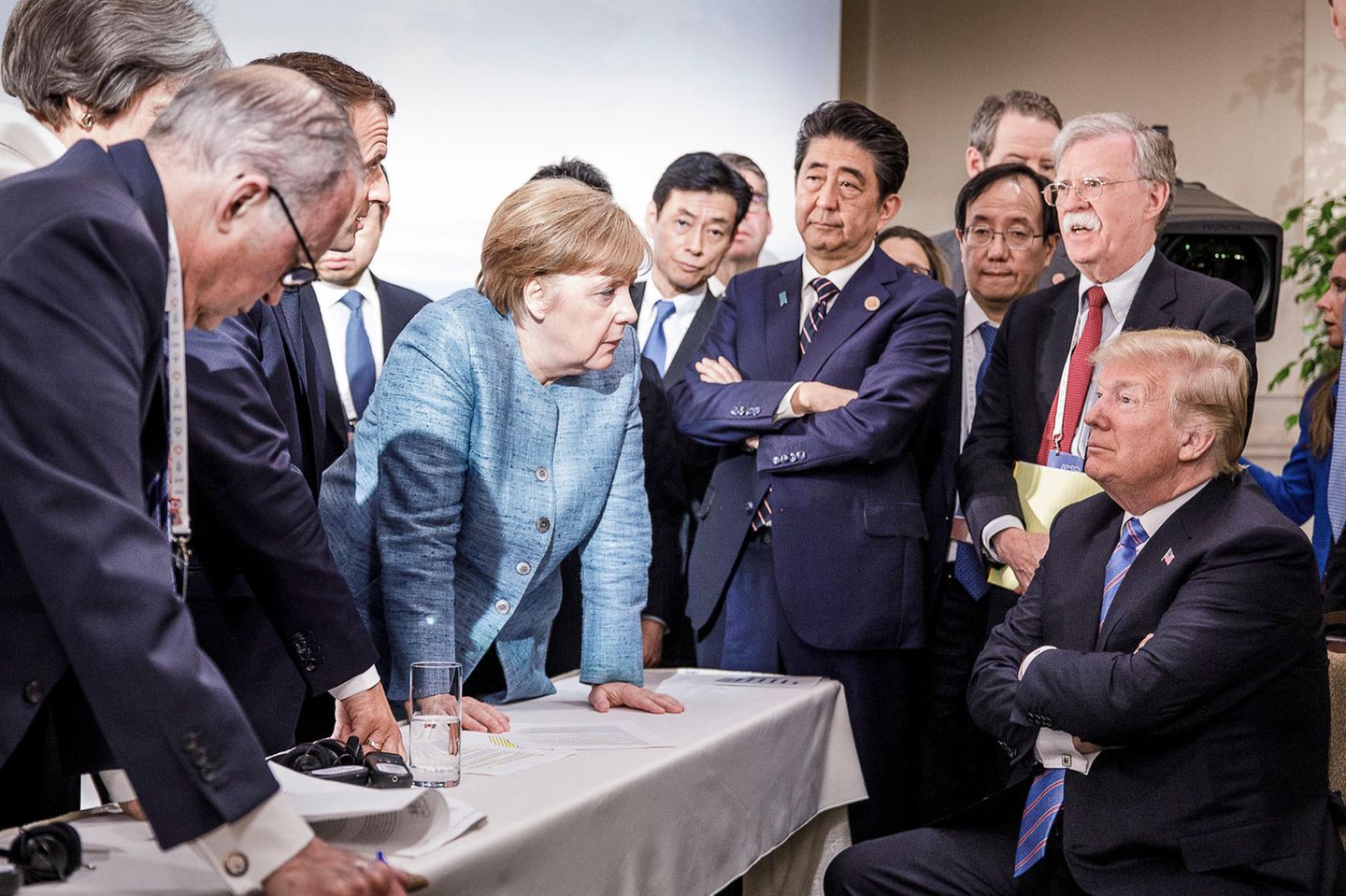 Merkel und Politiker 2018