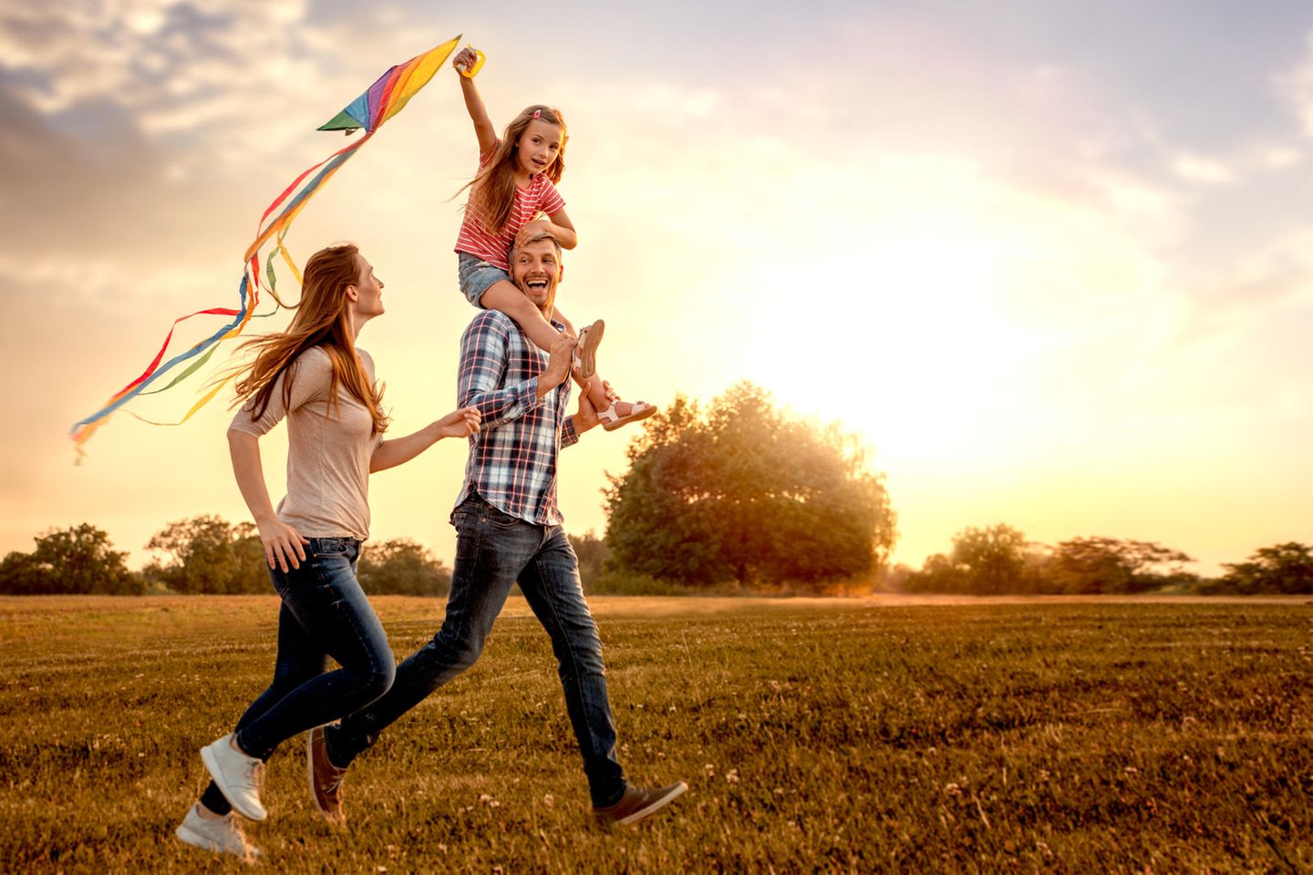 Familie mit Drachen