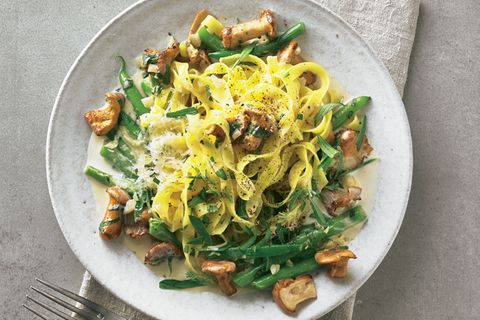 Pfifferling-Rezepte: Tagliatelle mit Bohnen und Pfifferlingen