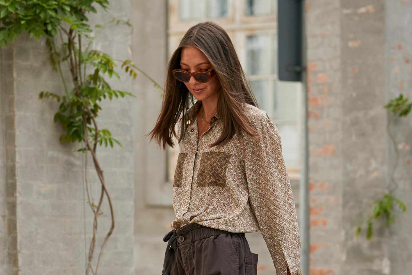 Besucherin der Fashion Week in Kopenhagen