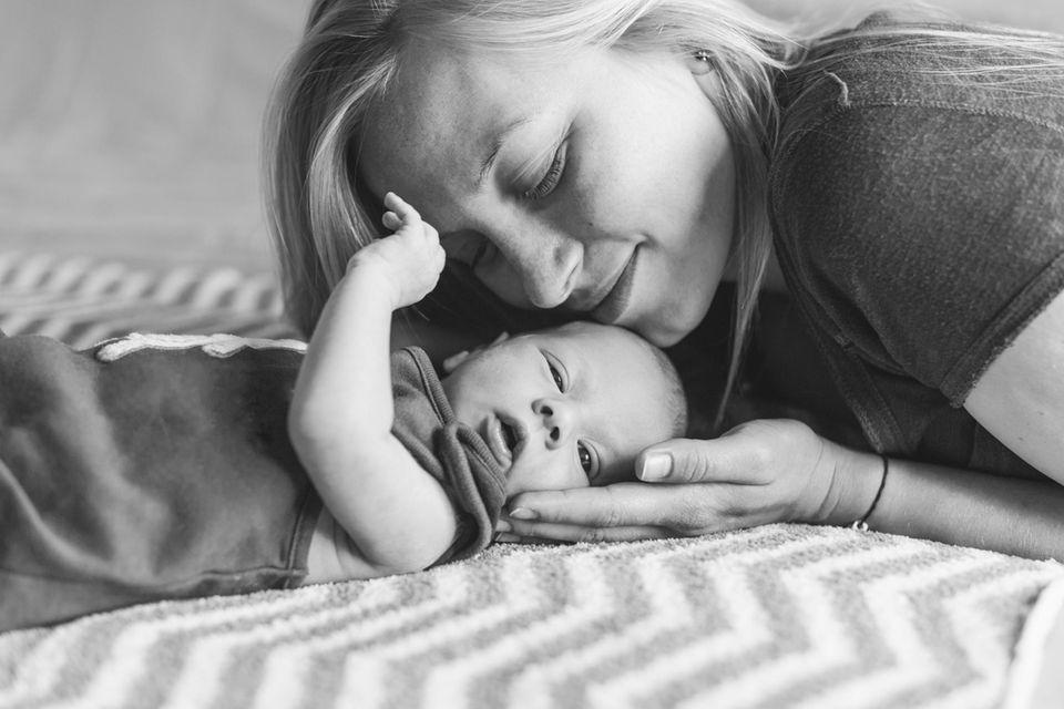 Tipps zur Geburt: Mutter mit Baby