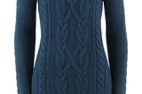 Strickteile unter 50 Euro: Kleid blau mit Zopfstrick