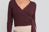 Knitted parts under 50 euros wrap top dark red "loading =" lazy