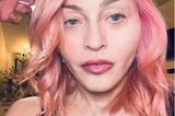 Vorher-Nachher: Madonna mit rosa Haaren