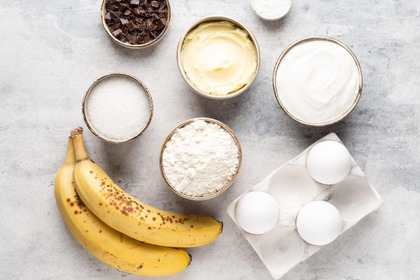 Bananen verwerten: Zutaten für ein Bananenbrot