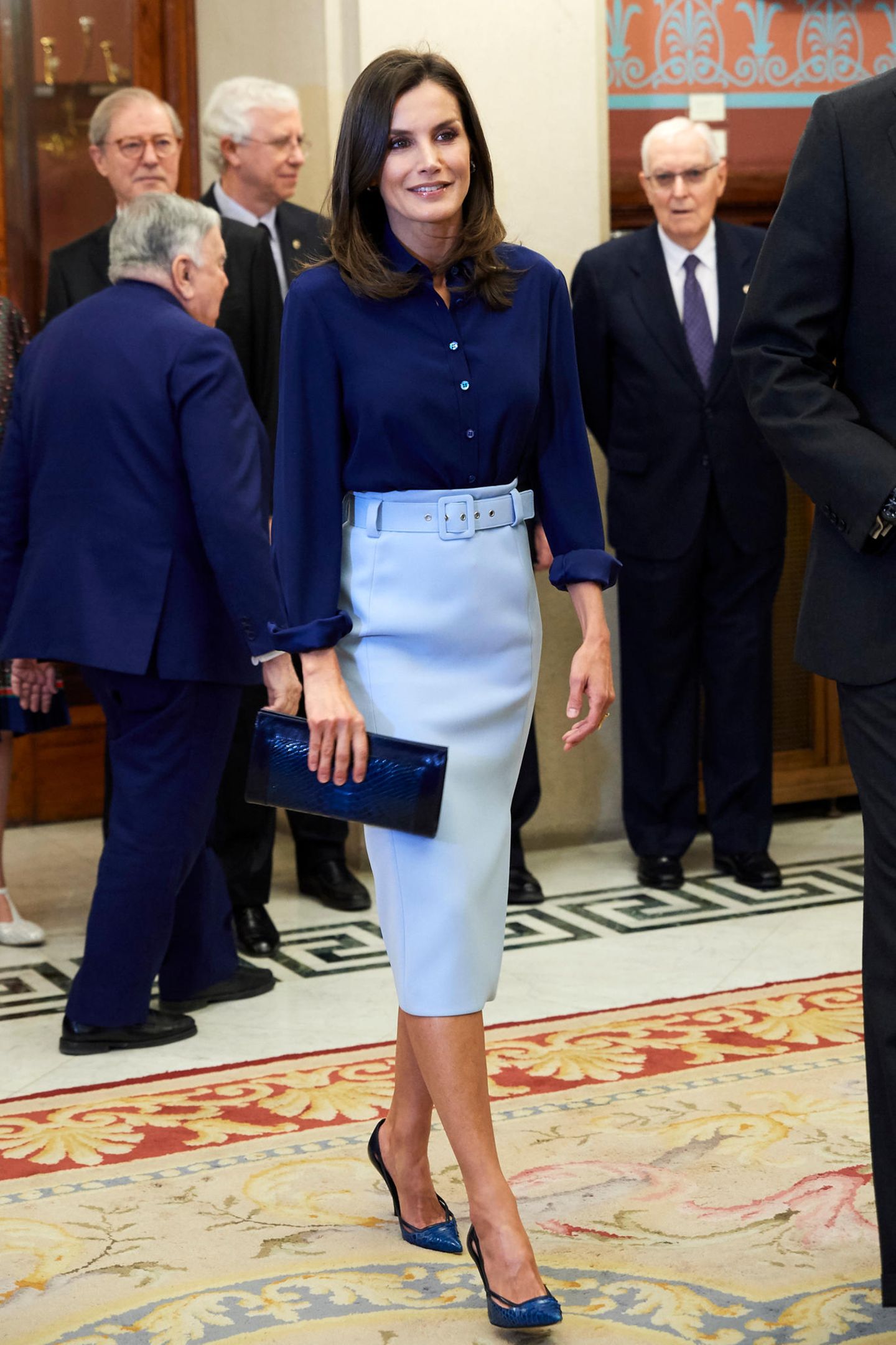 Herbstlooks Royals:  Königin Letizia Blauer Look