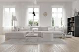 Wohntrend Weiß: Weiß eingerichtetes Wohnzimmer