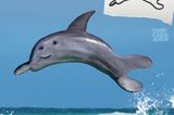 Kinderzeichnungen in der Realität: ein Delfin