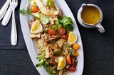 Quinoa-Salat mit Kräuterseitlingen und Ei