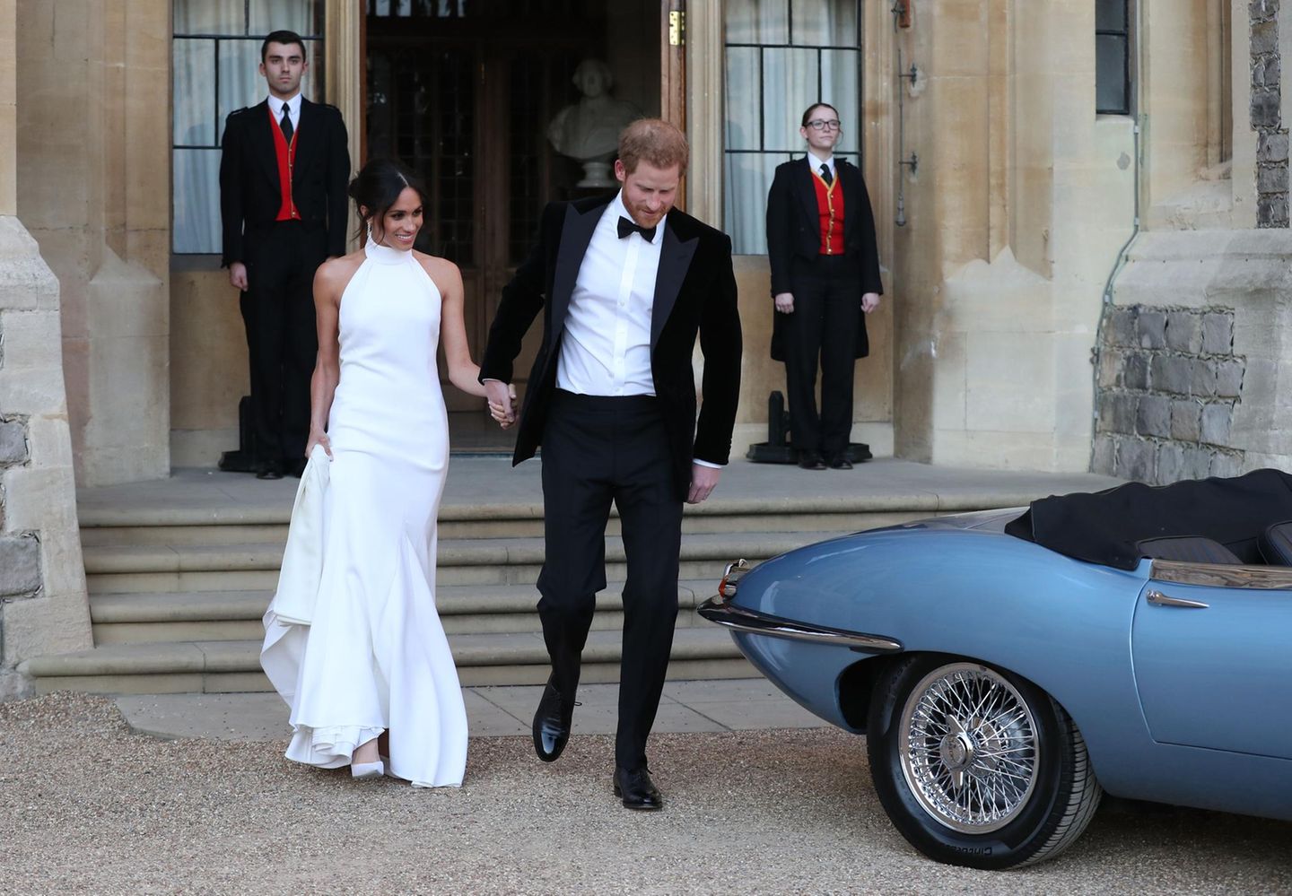 Zweite Hochzeitskleider: Meghan Markle mit Prinz Harry