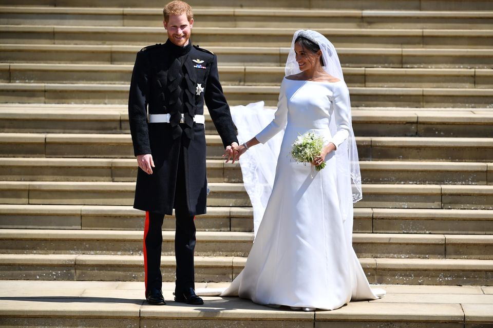 Promi-Brautkleider: Meghan Markle und Prinz Harry