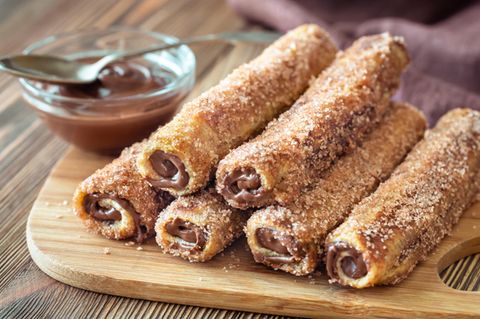 French Toast Rolls: Nutella-Rollen