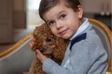 Royale Kinderfotos: Prinz Oscar mit Hund