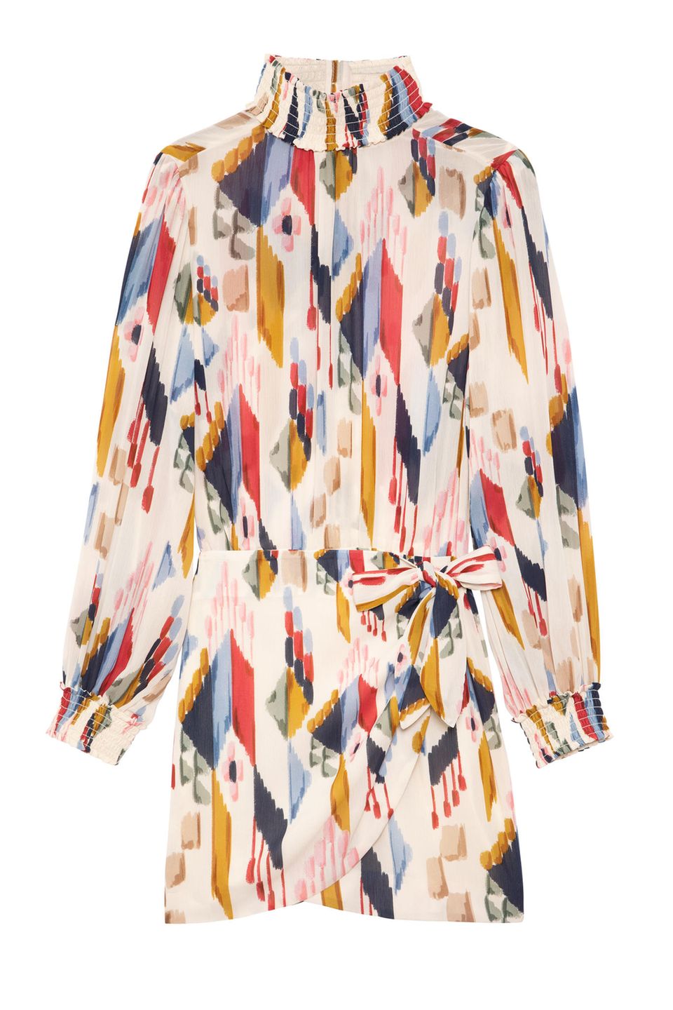 Wildes Muster, fließender Schnitt und luftiges Material - dürfen wir vorstellen: Das perfekte Sommerkleid! Von Sézane, ca. 145 Euro.