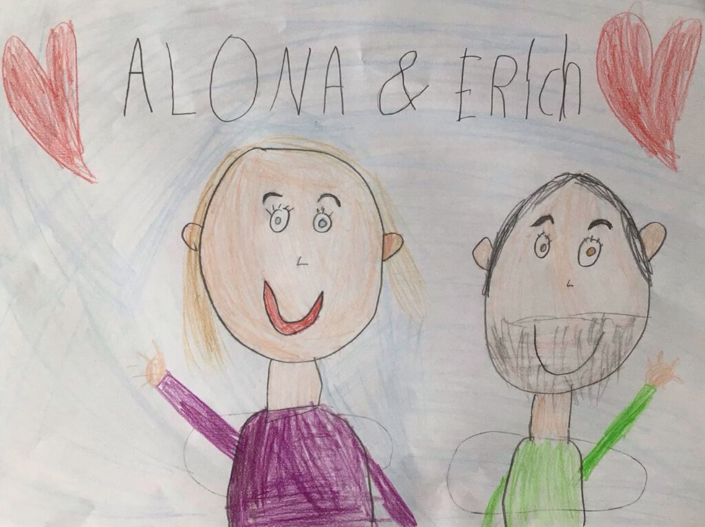 Kinder malen: Wiedersehen mit Alona und Erich