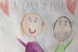 Kinder malen: Wiedersehen mit Alona und Erich