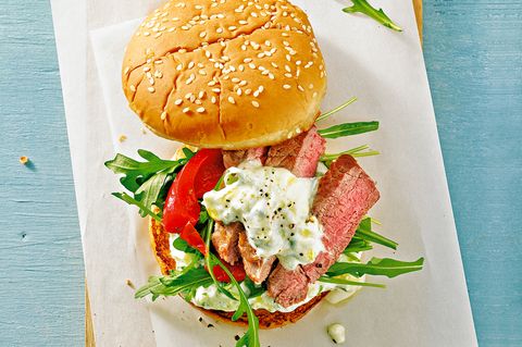 Burger mit Lammsteak