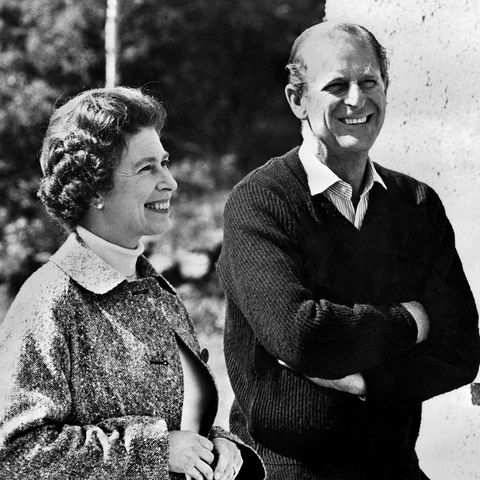 Prinz Philip und die Queen: lächeln