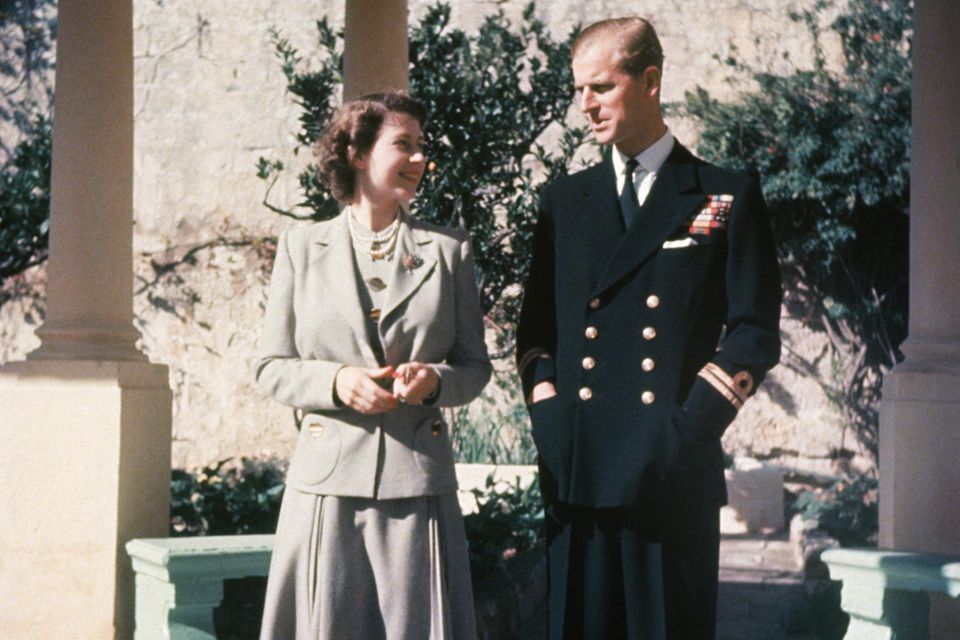 Queen Elizabeth und Prinz Philip in Malta 1947. 
